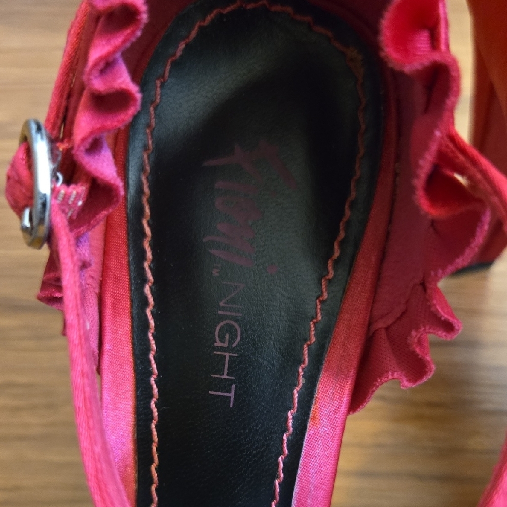 Pink Peep Toe Heels - Picture 2 of 16